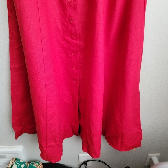 Reformation Louisa Linen Dress in Cherry size 6 NWT - Picture 7 of 12